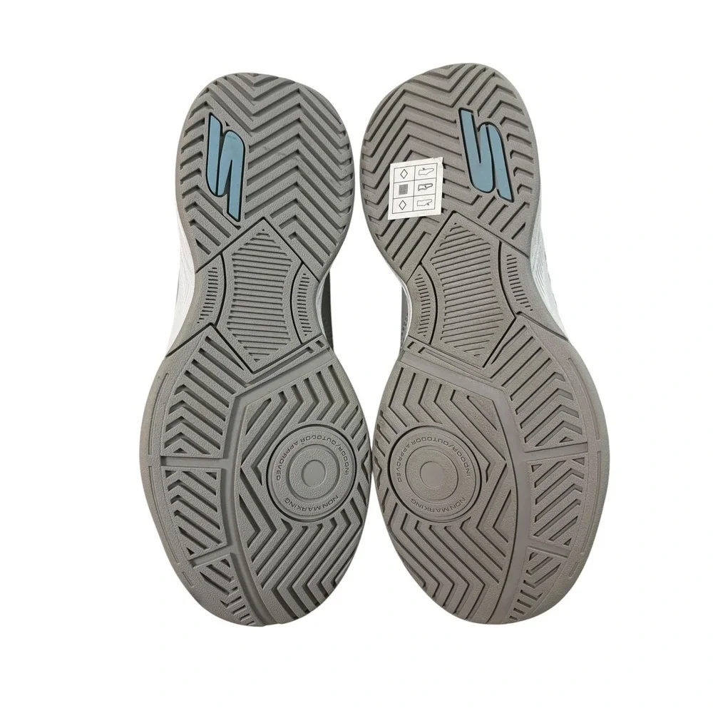 Skechers Viper Court Smash Pickleball Shoes Womens Size 6 Gray Blue Athletic